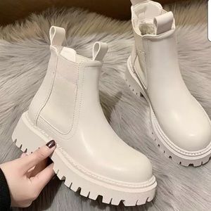 New cream boots